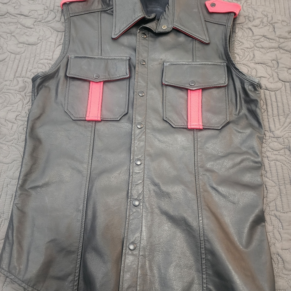 Leather vest